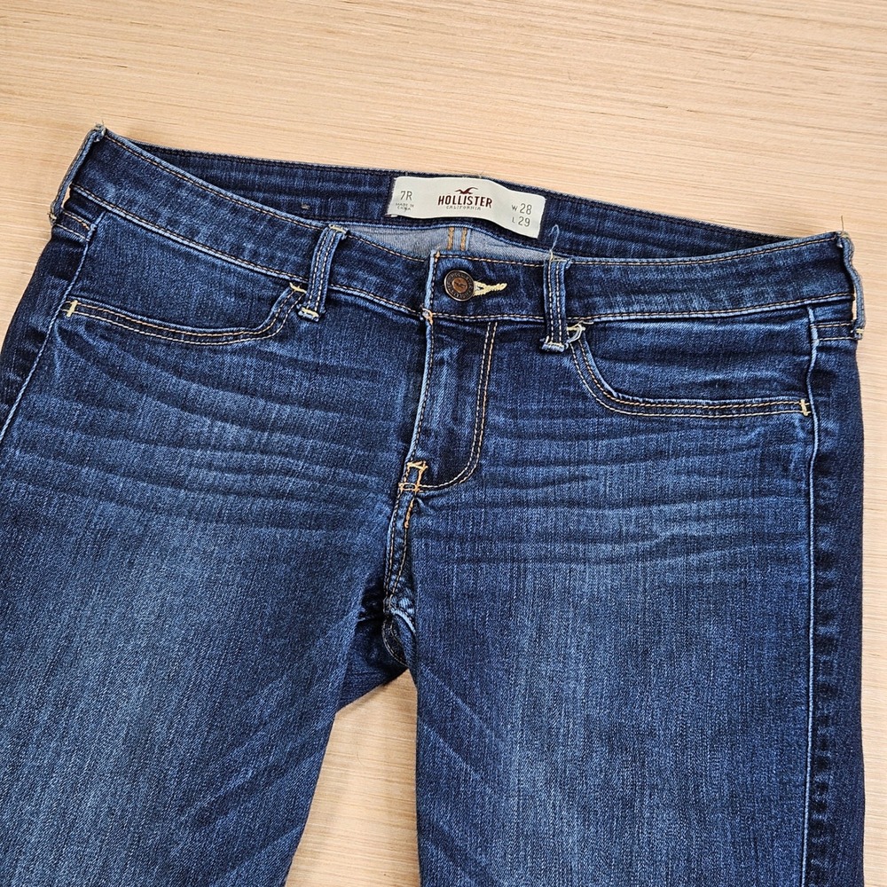 Hollister Skinny Jeans Women 7R 30x29 Blue‎ Low Rise Stretch Denim Casual